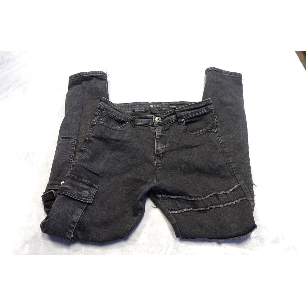Waimea Women's Size 20 Skinny Fit Black Denim Button Pocket Jeans